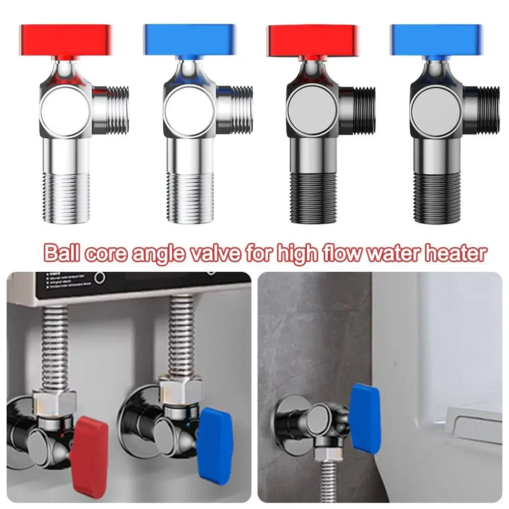 

High Quality Red Blue Water Control Valve Brass Cold and Hot Distinction Corner Valve Shut Off Valve Kitchen