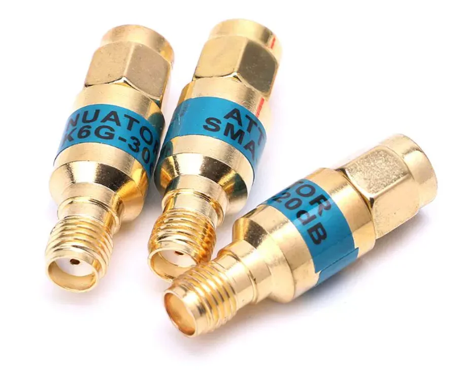 2W Rotary RF Attenuator DC 0‑6GHz SMA‑JK Male‑to‑Female, 1‑30DB Adjustable Coaxial Attenuation Device