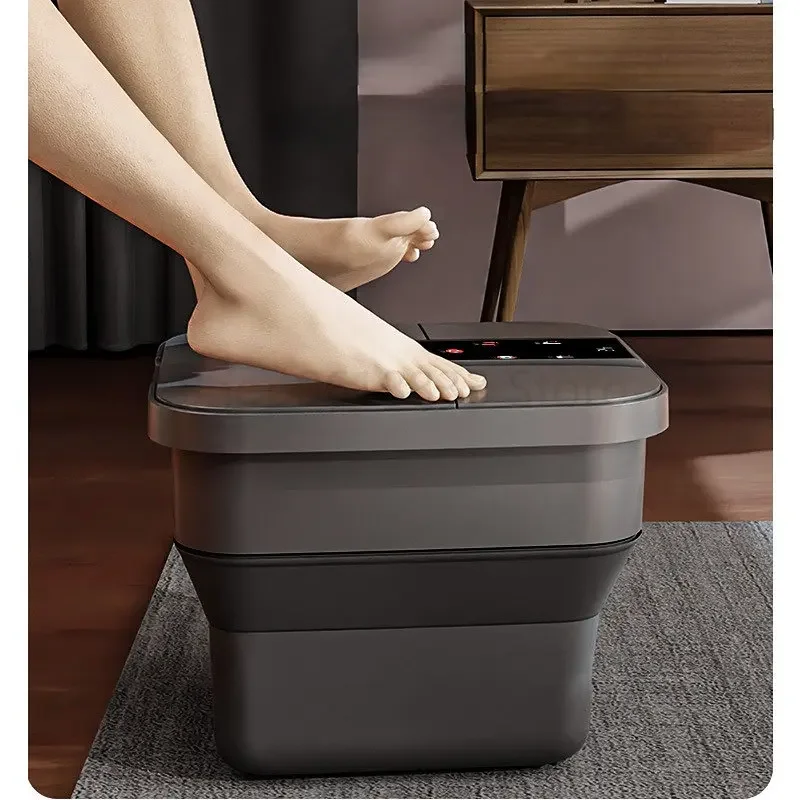 Folding LCD Display Foot Bath Bucket Wireless Remote Control Massage Foot Wash Basin Constant Temperature Heating Foot Tub