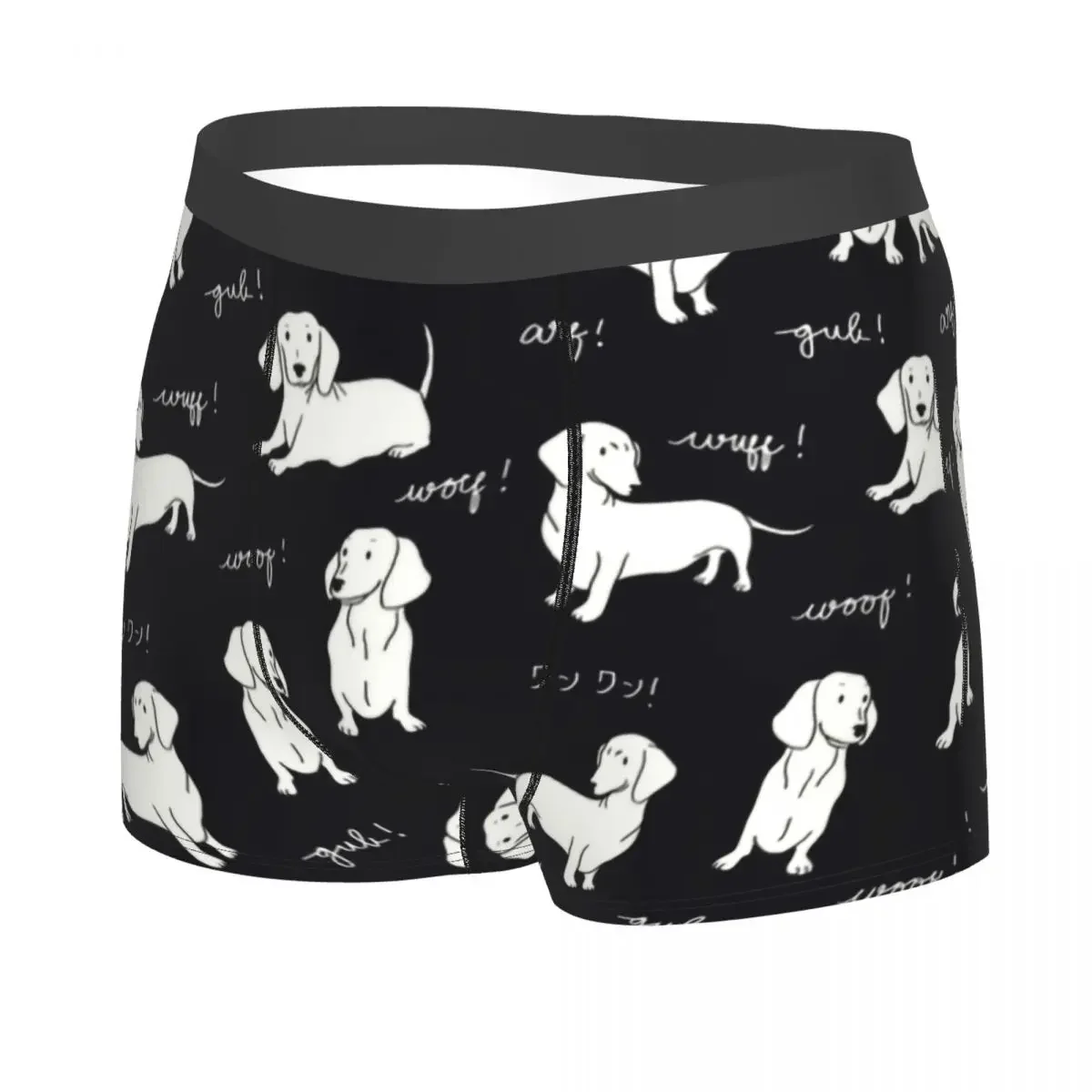 Custom Dachshund Underwear Men Stretch Badger Sausage the Wiener Dog Boxer Briefs Shorts Panties Soft Underpants For Homme