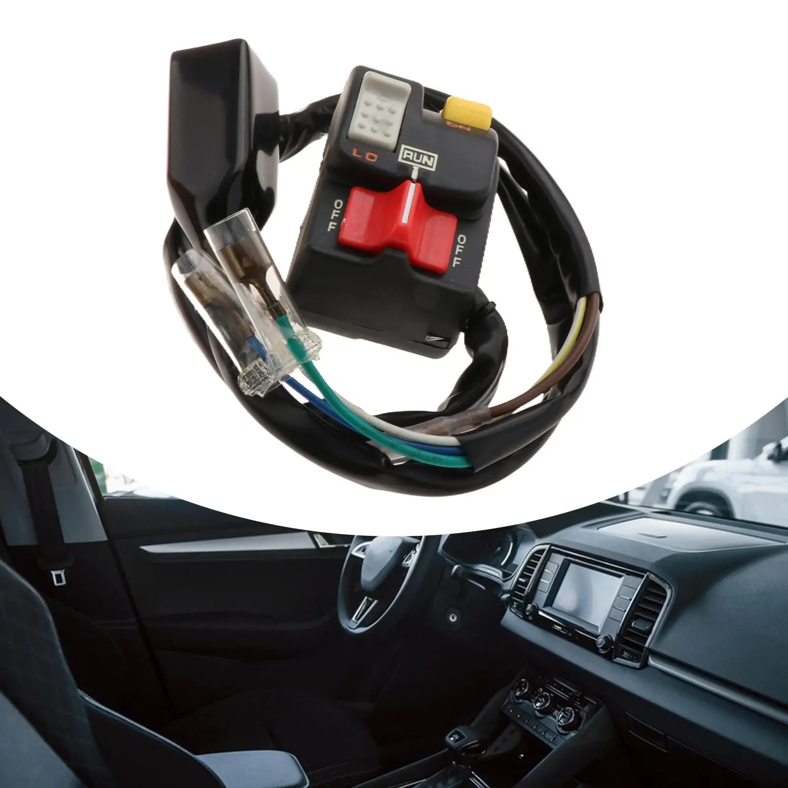 

Motorcycle Combination Handlebar Switch with Light Kill on Off Feature Easy Install for Honda ATC 350X Left Right Side