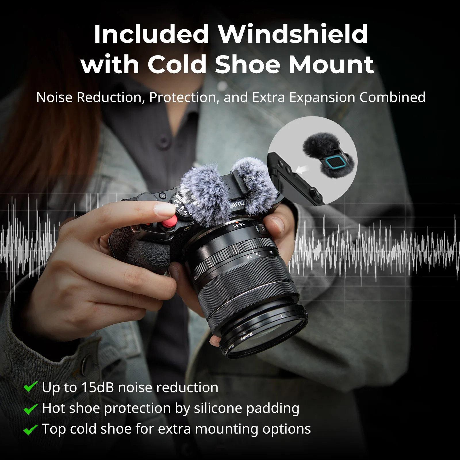 لوحة تثبيت على شكل حرف L من SmallRig مع مقبض سيليكون لـ FUJIFILM X-M5 مقبض سيليكون لـ X-M5 لون أسود فضي 4875