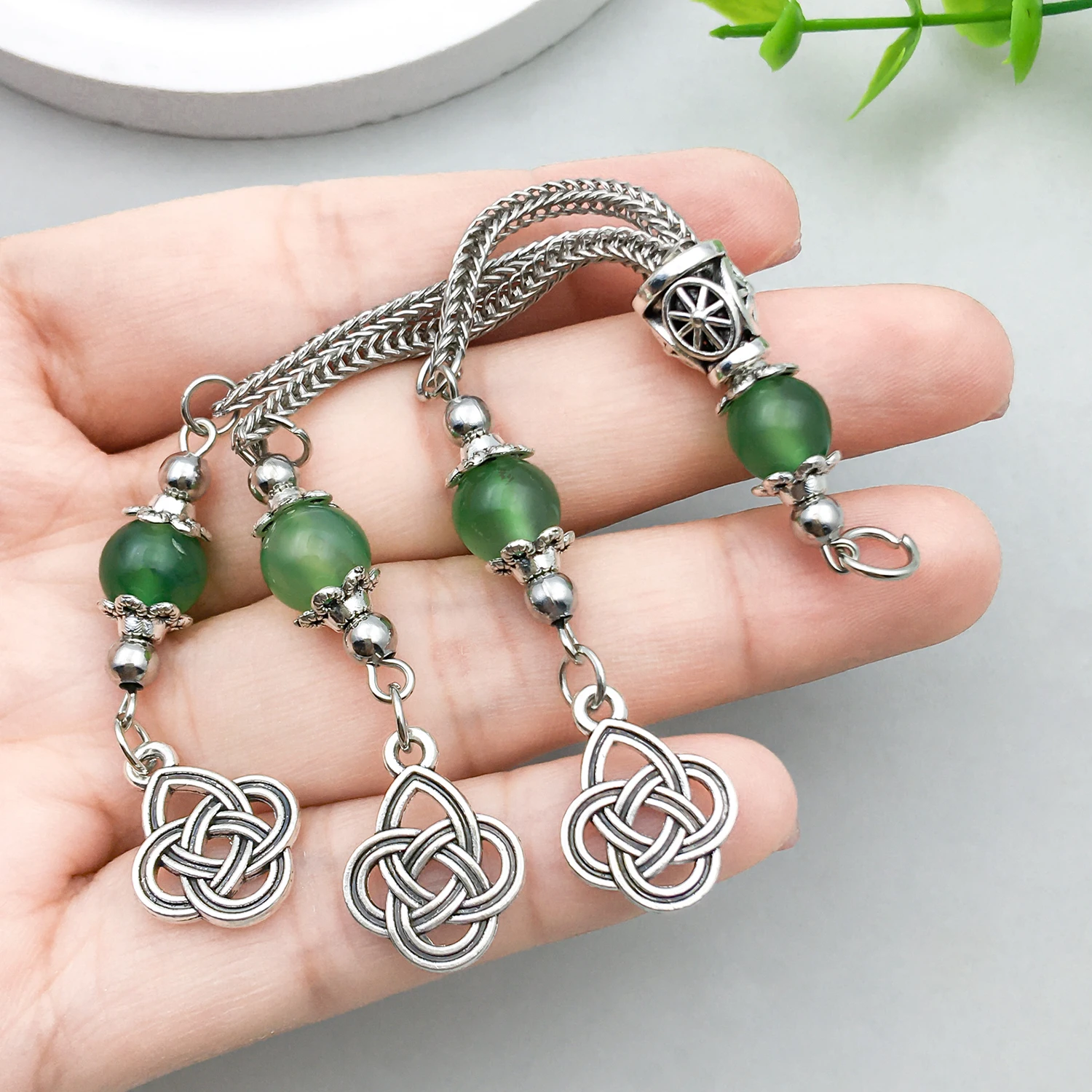 عشوائي 4 قطع سبائك العرقية شرابة قلادة صنع المجوهرات DIY المفاتيح أقراط سحر للمجوهرات أساور قلادة #5