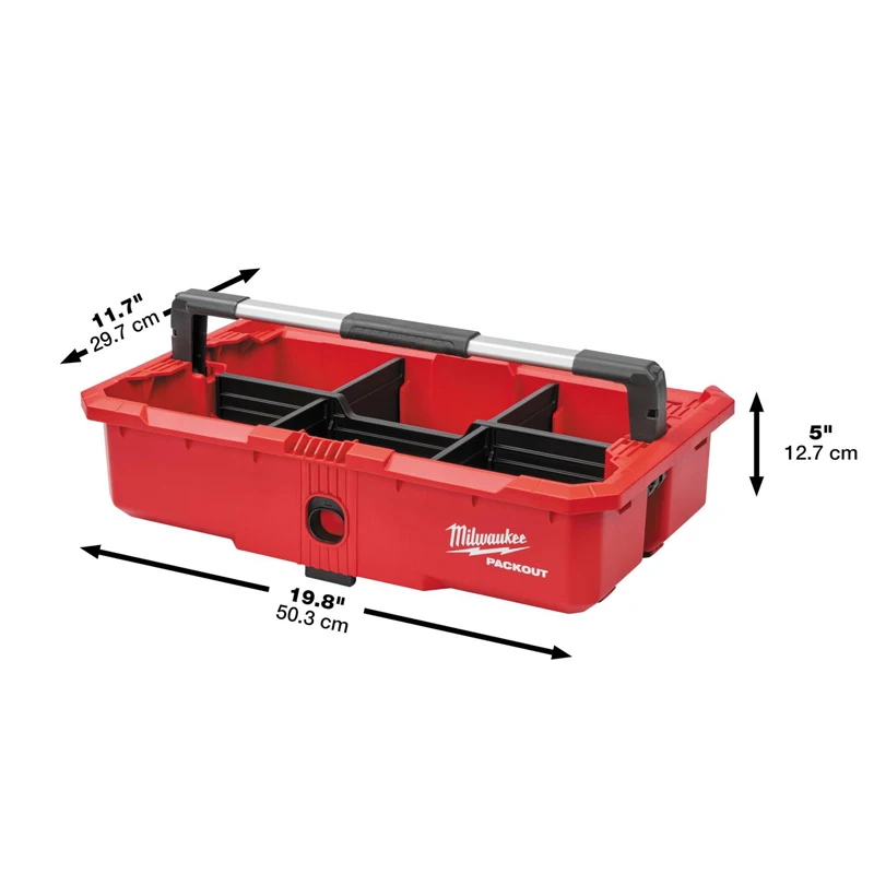 Milwaukee 48-22-8045 PACKOUT Tool Box Without Cover Strong Durable Parts Storage Tool Containment Case