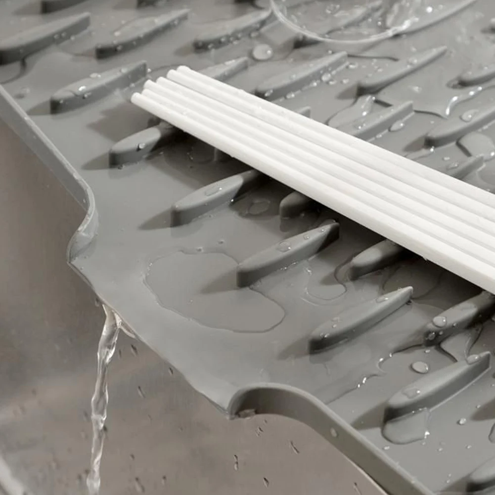 

Качественный силиконовый дренажный коврик, противоскользящий коврик для сушки посуды, термостойкий многофункциональный коврик для посуды, сливная подушка, кухонные аксессуары