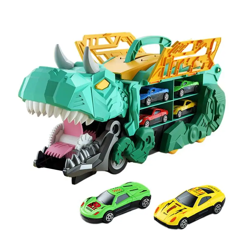 Dinosaur Toys Car Dinosaur Swallowing Storage Car Portable Truck Car Toy Transport Carrier Truck Carrier Vehicles Toys Handle