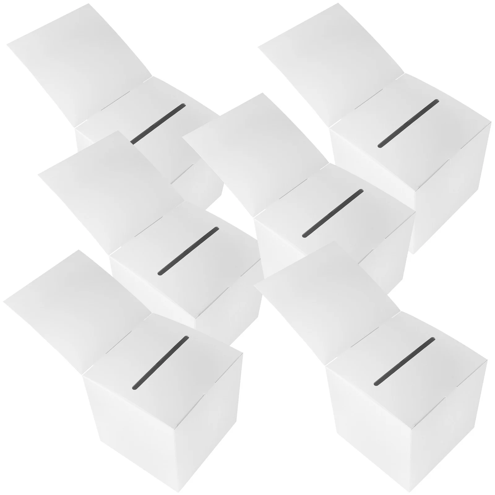 

6pcs Raffle Box Multi-Functional Paper Donation Ballot Ticket Holder For Party Meeting Event Game Night Celebration Office Use