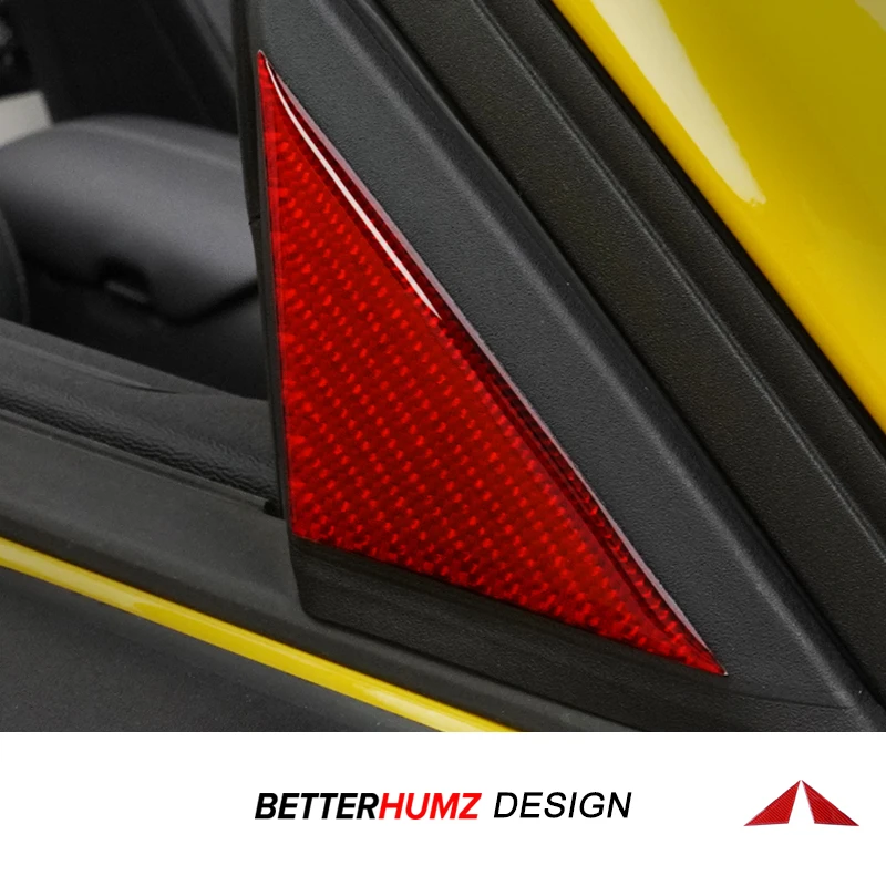 Para Ford Mustang GT 2024 2025, fibra de carbono, estilo de coche, pegatina protectora decorativa de pilar A, accesorios de sintonización automática