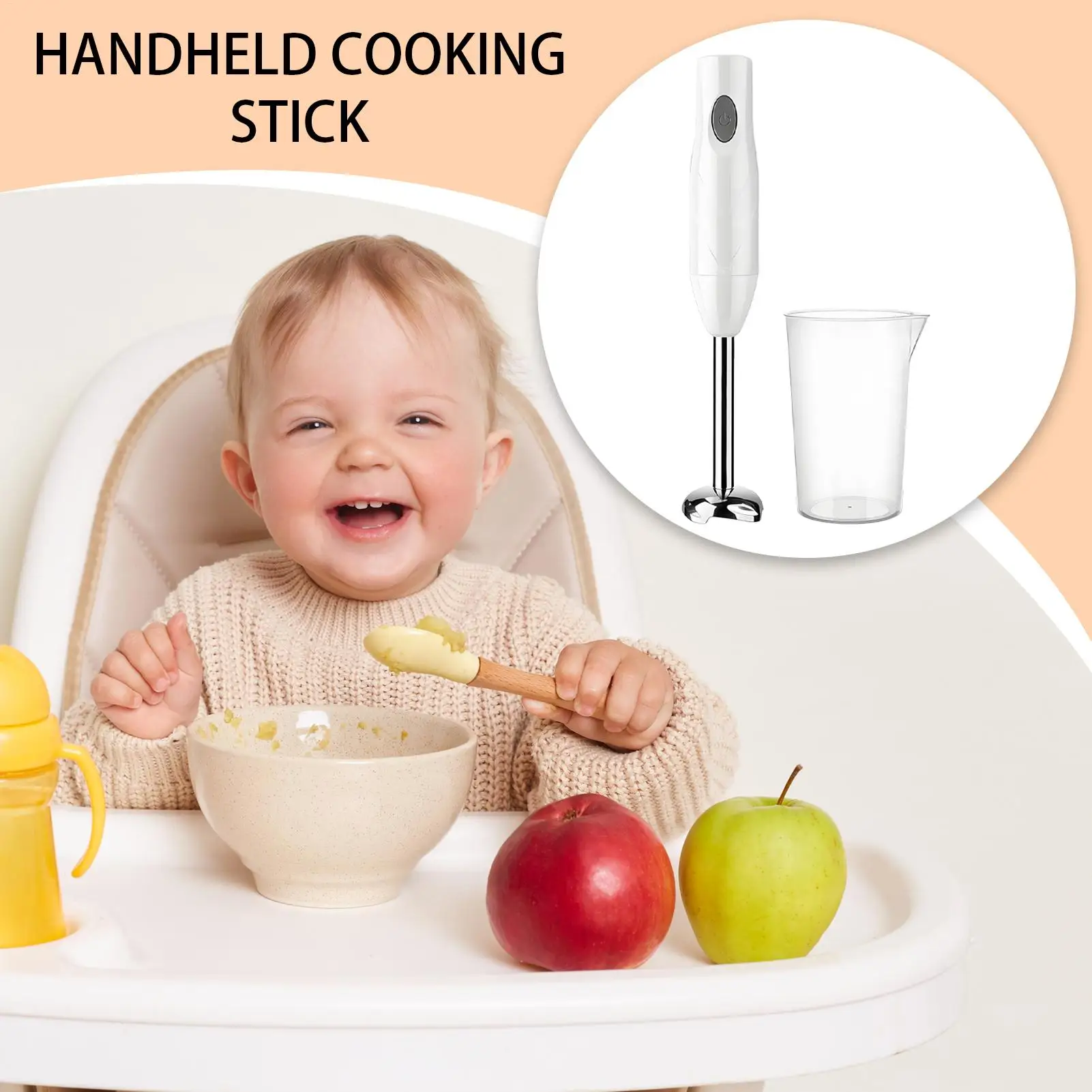 

Immersion Blender Powerful Food Mixing Stick Electric Handheld Mixer For Drinks Bar Home Baby Meal Latte Smoothies Travel Shake