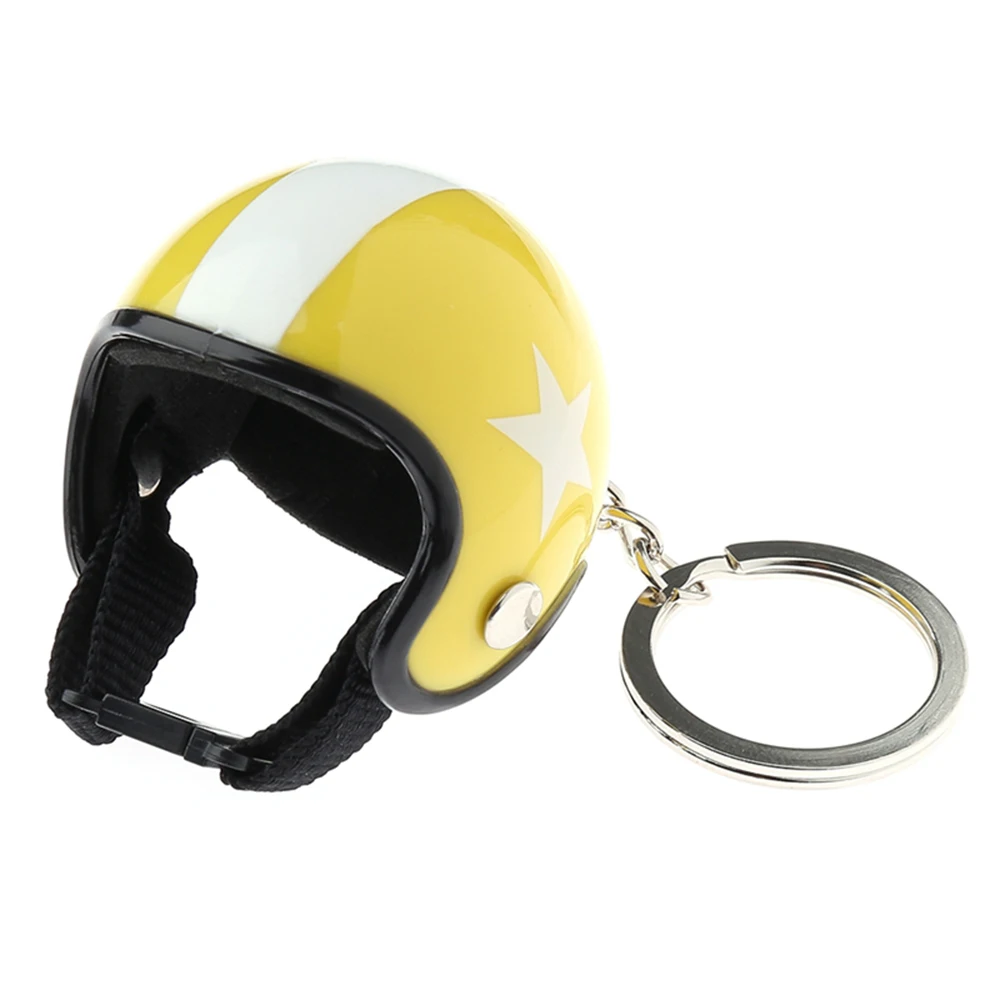 Creative Gifts Fashion Safety Helmet Keychain Car Key Ring Auto Decoration Pendant Motorcycle Key Holder