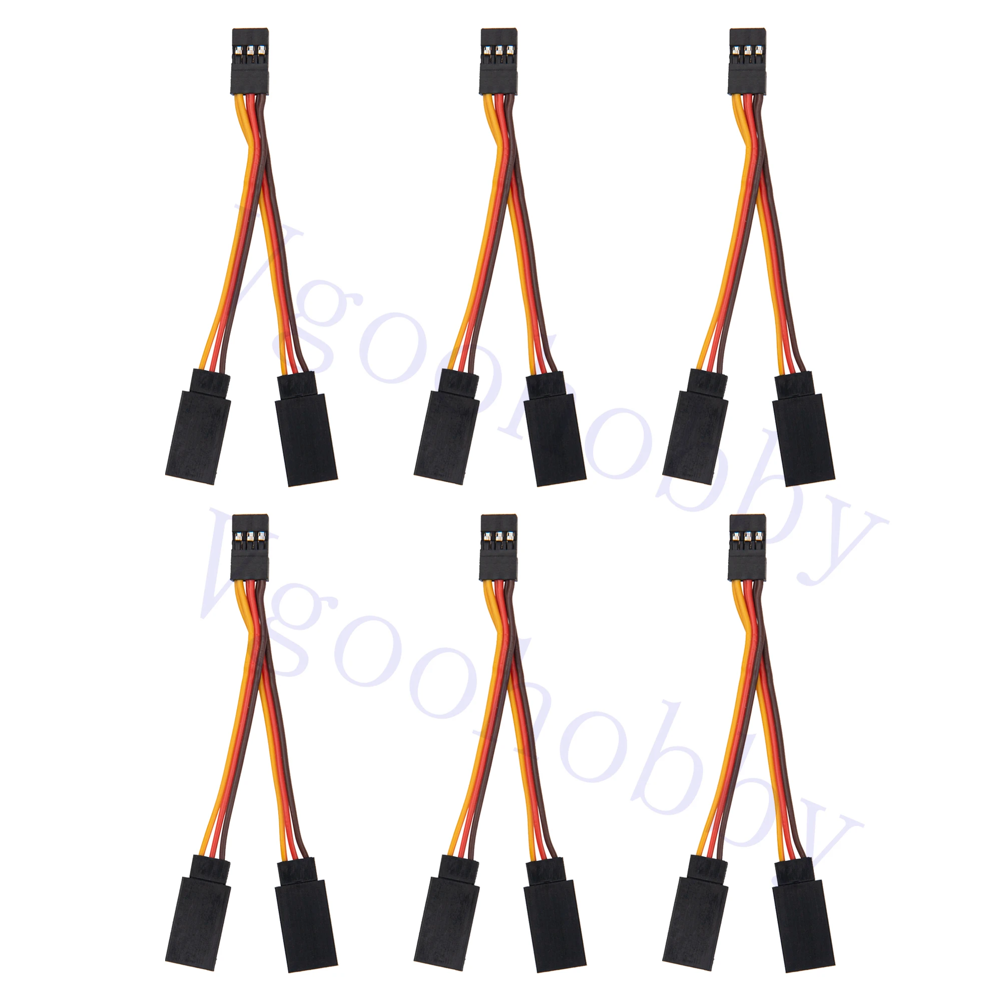 6Pcs JR Style Servo Splitter Cable, 2.75