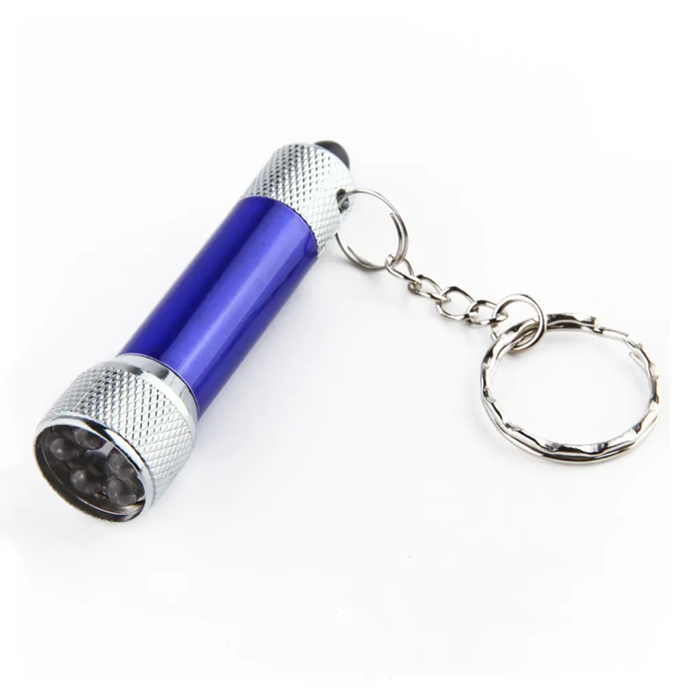 Mini 5LED Flashlight Aluminum Alloy Portable Keychain Torch Compact Durable Emergency Light Outdoor Hiking Climbing Camping LED