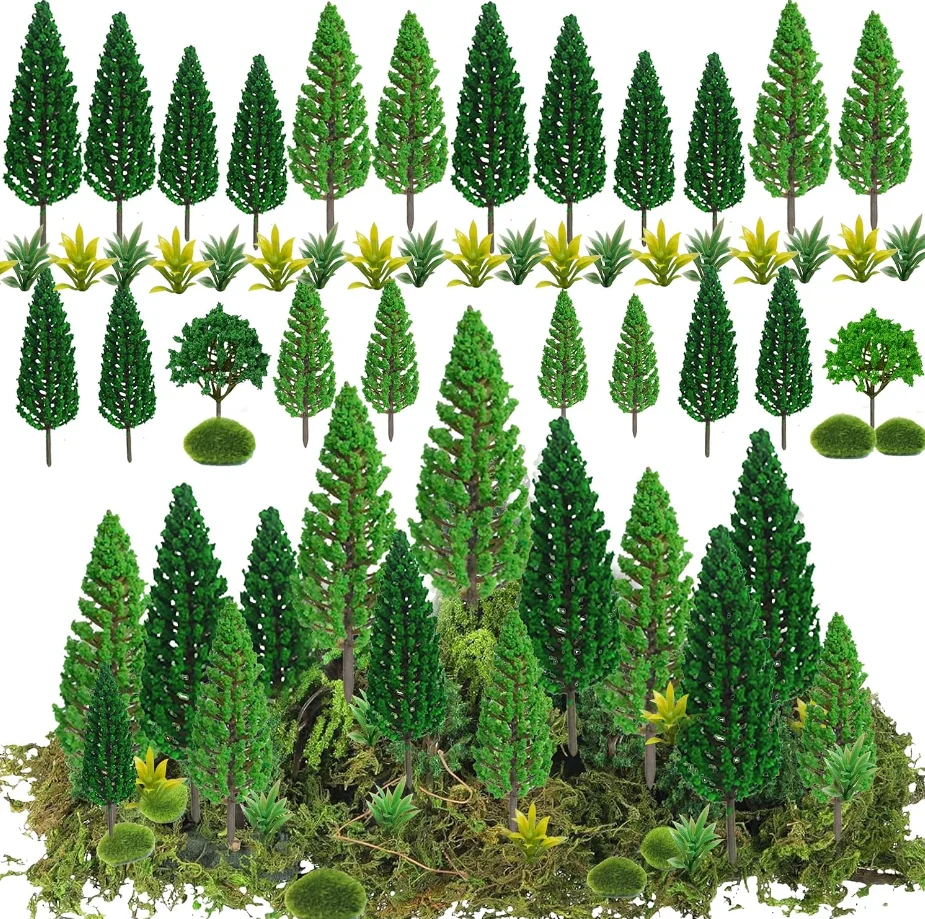 MiMiniature Railway Trees For Scale HO N Z Train Railroad Landscape Scene Materials Layout