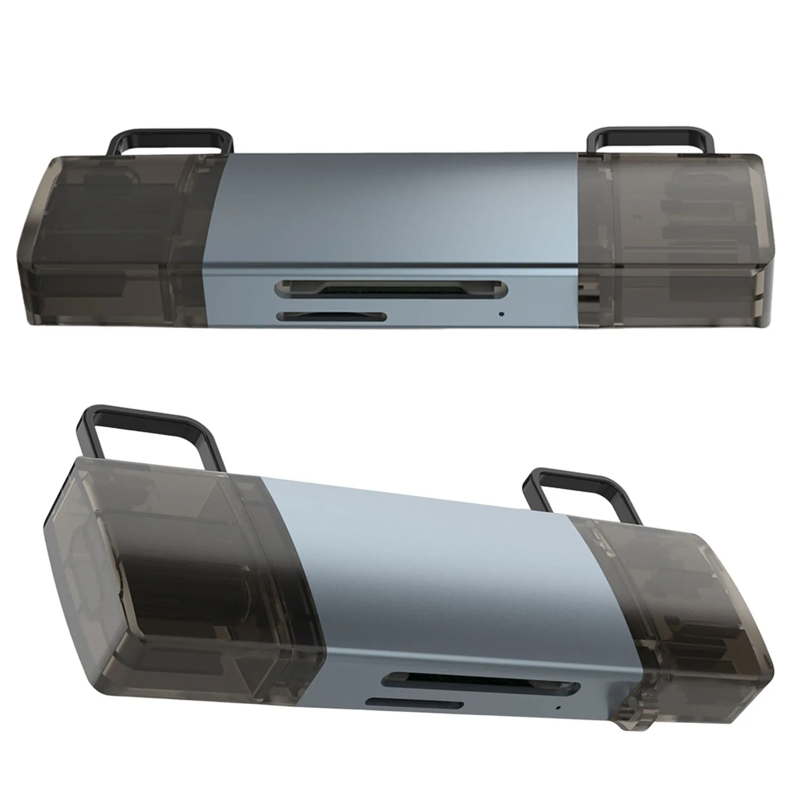 

Memory Card Reader 2 Cards Simultaneously Read & Write Memory Card Viewer MicroSD Adapter Supports SD and TF MicroSD