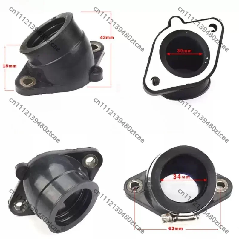 Off-road Motorcycle Carburetor Intake Rubber Boot, Dirt Bike Modified Carb Manifold Pipe Replacement Accessories