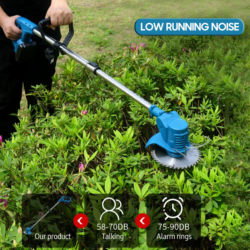 Electric Lawn Mower 25000RPM Rechargeable Cordless Auto Grass Trimmer Household Portable Cutter Garden Trimming Machine