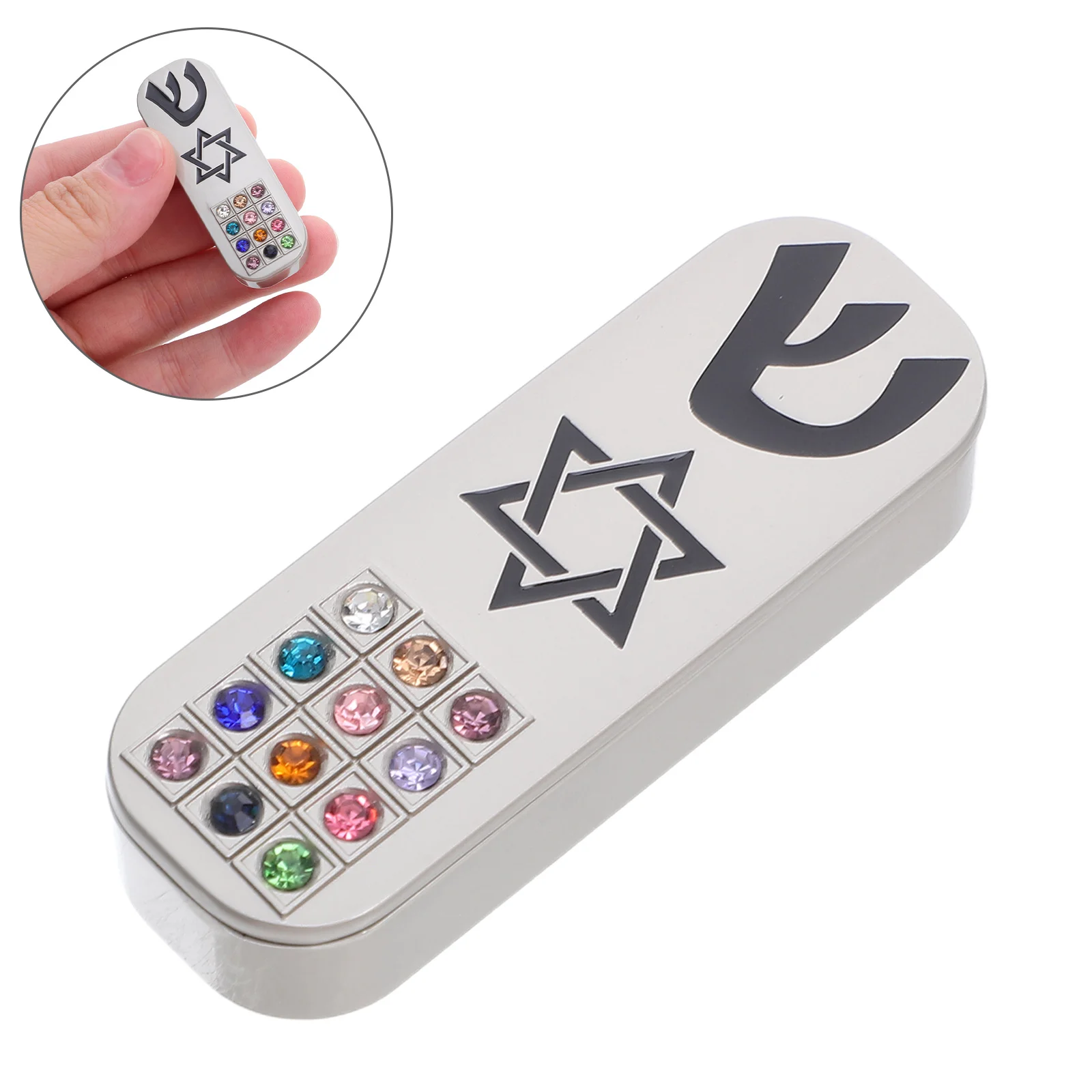 1pcs Bible Doorpost Decoration Box Menorah Messianic Seal Metal Scroll Holder For Jewish Home Blessing Wall Decor Outdoor Yard