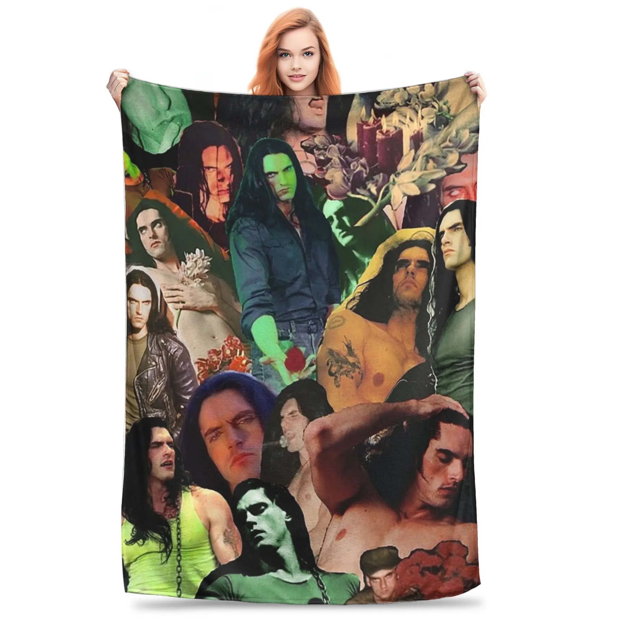 Type O Negative Peter Steele Dark Goth Blankets Soft Warm Flannel Throw Blanket Plush for Bed Living room Picnic Travel Home