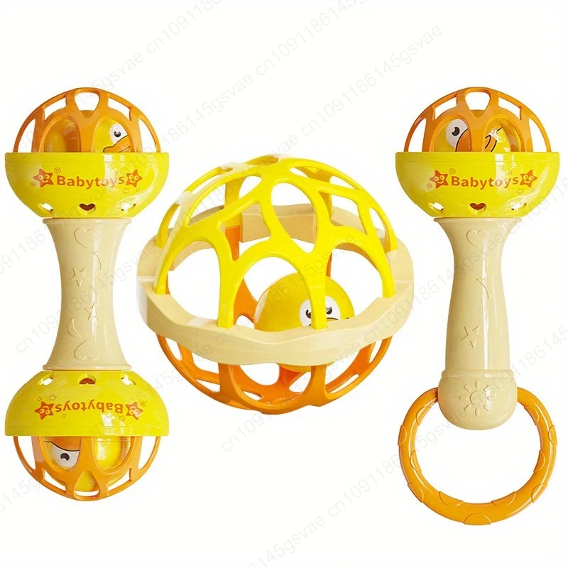 3pcs Baby Rattle Toy Baby Toy Rattle Grasping Rotating Set Sensory Education Teether Rattle Toy Newborn Gift for Boys and Girls