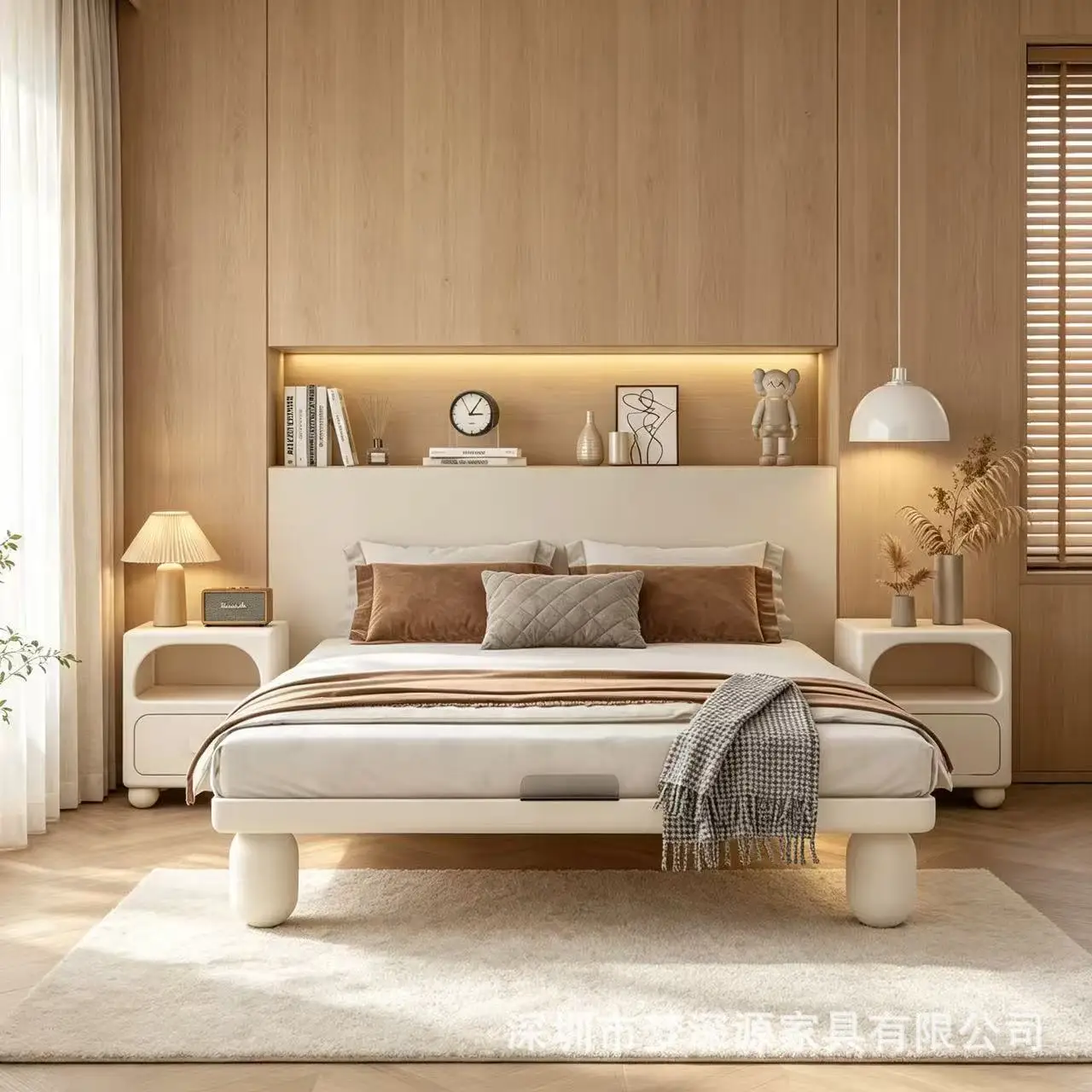 No head suspension bed, transverse whole material row skeleton bed