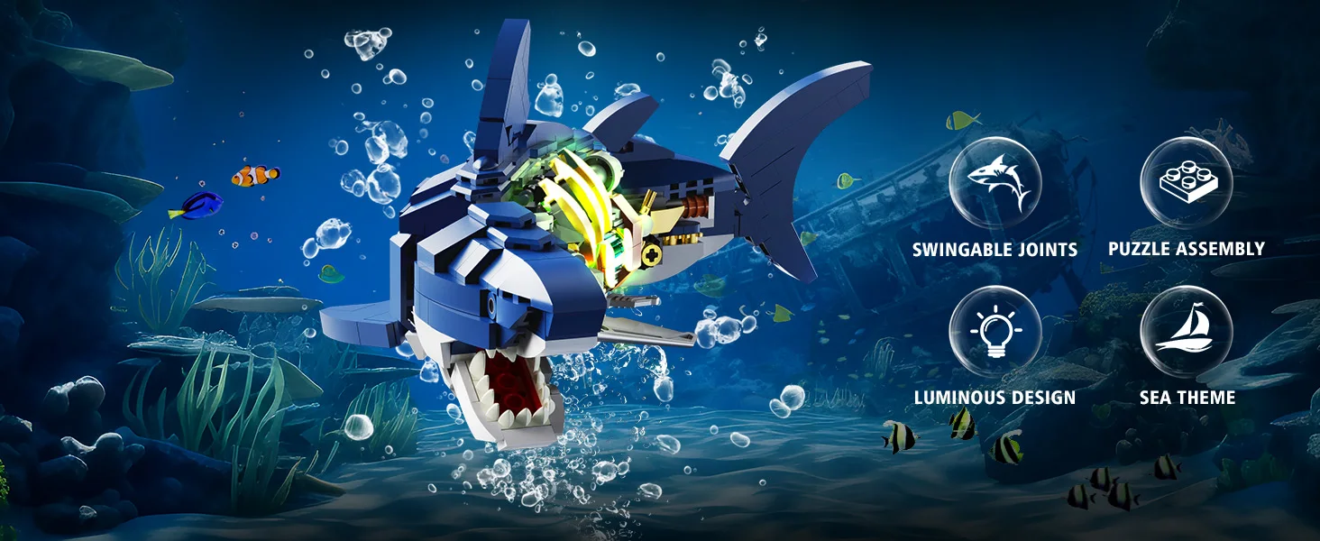 shark building toy