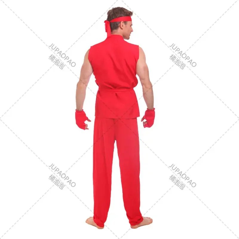 Ryo Ken Masters Uniforme de Boxe Masculino, Cosplay de Street Fighter, Vestuário Performance, Festa de Halloween, Jogo, Festival