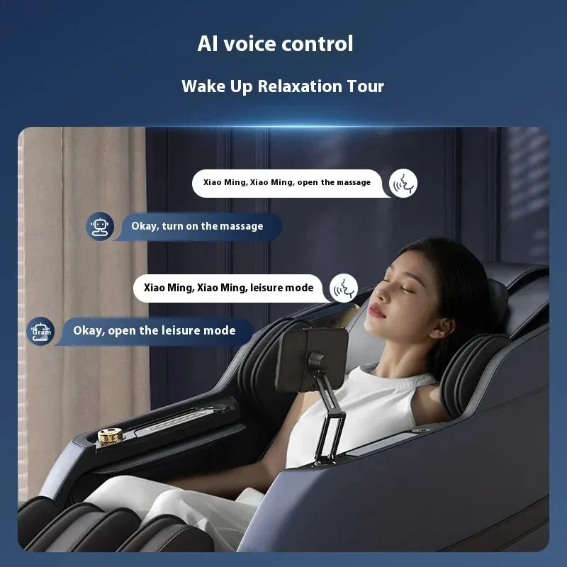 Dual-Core 4D plus 3D Full Body Massage Chair SL-Track Zero Gravity Smart Recliner with Heating And AI Voice Control Sofa Chair