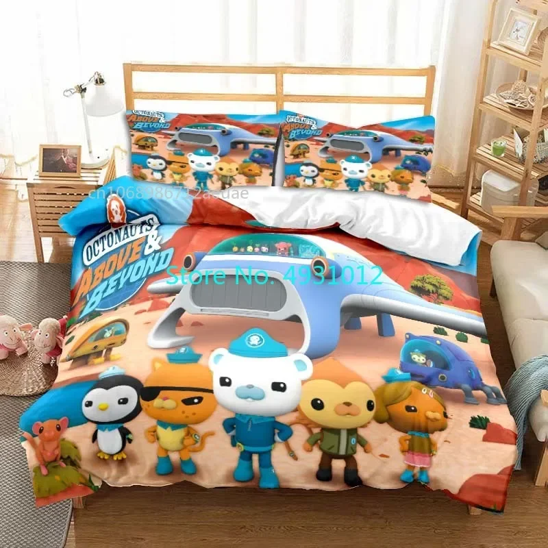 

Anime The Octonauts Harajuku Home Decor Child Bedding Set Pillowcase Bedclothes 3D Print Kids Boy Girl Quilt Duvet Cover Gift