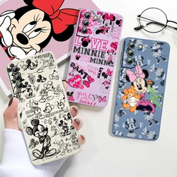 DISNEY 2022 topolino per Samsung Galaxy S22 S21 S20 FE S10 nota 20 10 Ultra Lite Plus custodia morbida per telefono in TPU liquido Capa