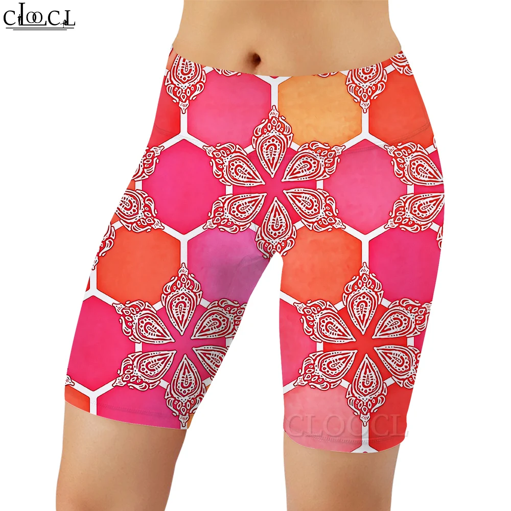 

CLOOCL New Fashion Women Legging Red Geometric Pattern 3D Printed Casual Shorts for Female Workout Running Sexy Gym Sweatpants