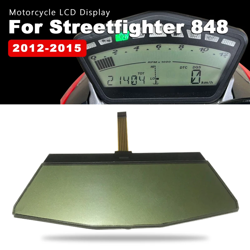 LCD Display for Ducati Streetfighter 848 Street Fighter 848 2012-2015 Motorcycle Speedometer Instrument Accessories LCD Screen