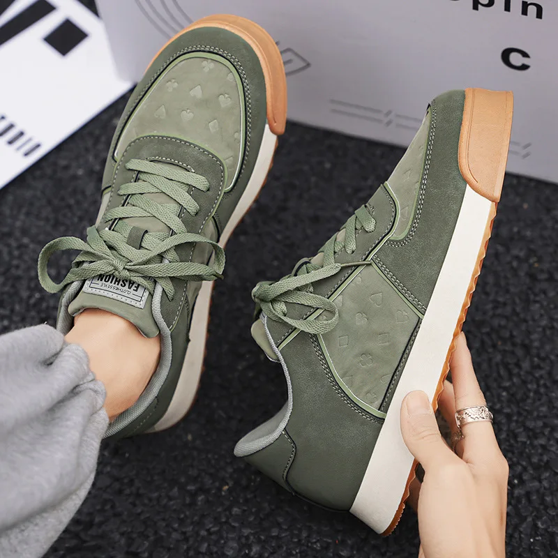 2024 new spring low-top lace-up non-slip board shoes fashion everything trend college male shoes sports casual shoes