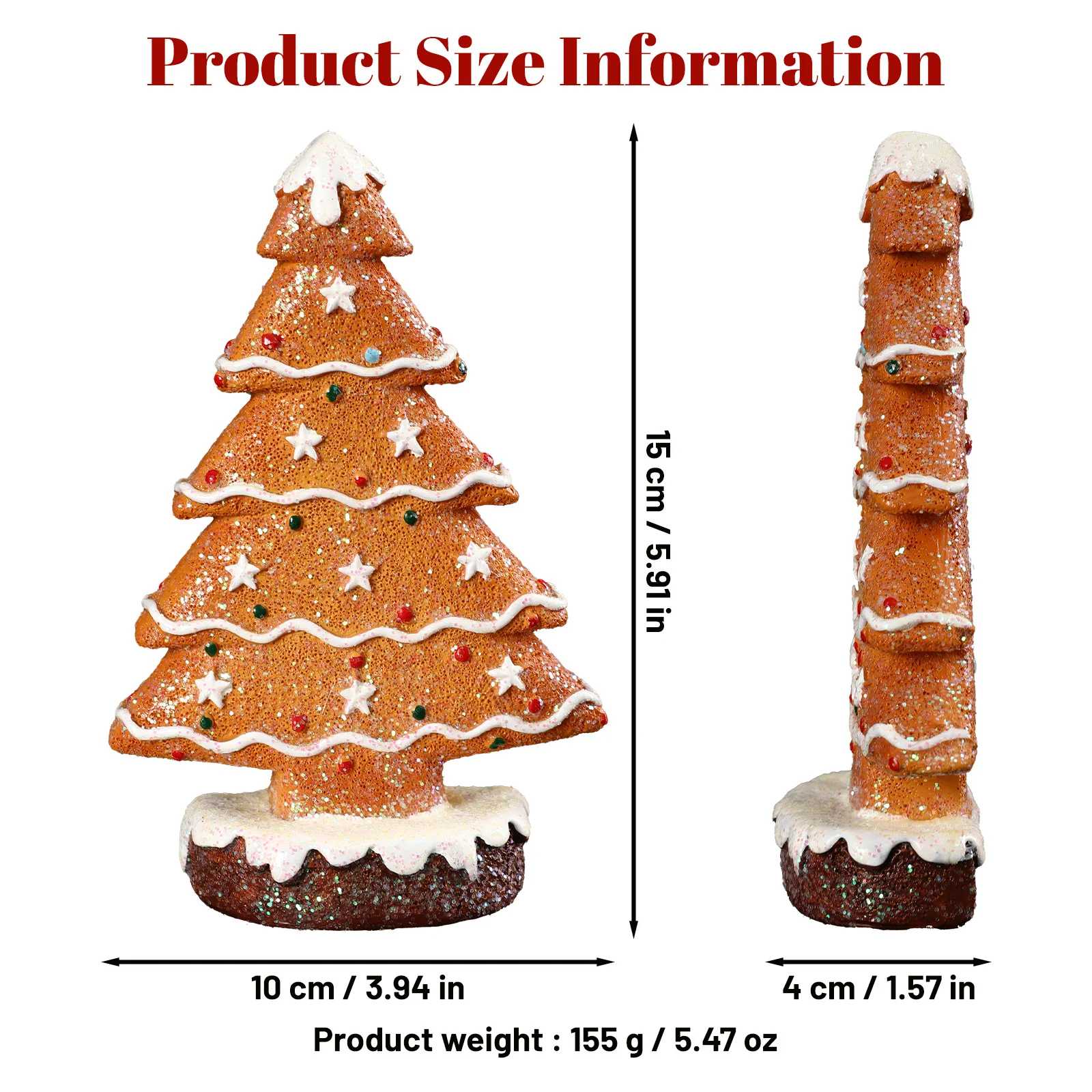Weihnachtsbaum-Dekoration, Lebkuchen-Figuren, Kunstharz-Dekor, handgefertigt, für Weihnachtsgeschenke, Weihnachten, Party, Heimdekoration
