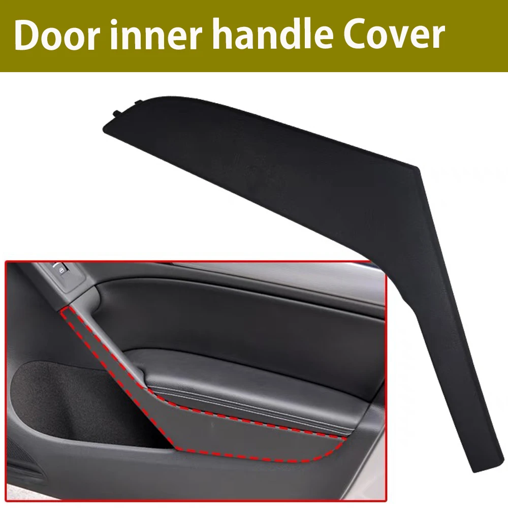 

Black/Carbon fiber/Silver Interior Doors Front Rear Door Pull Handle Trim Cover Inner Cap for VW Golf 6 GTI MK6 2009-2014