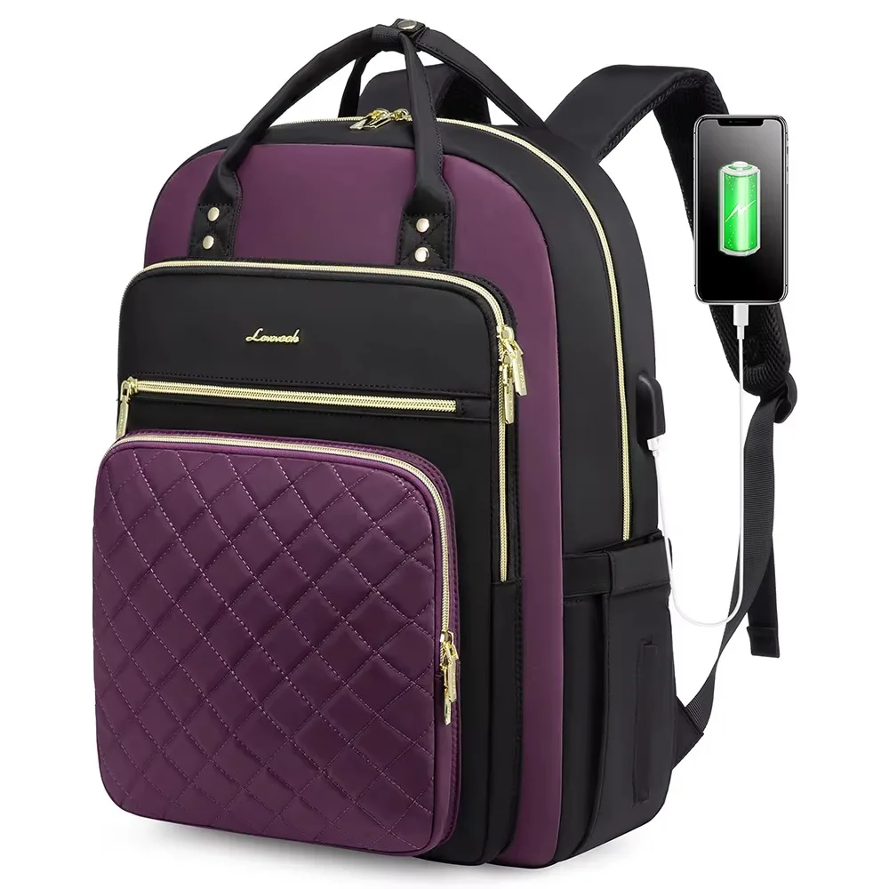 

LOVEVOOK New Shoulder Bag Multifunctional Notebook Backpack Student School Bag Large Capacity Travel Bag with USB Drive