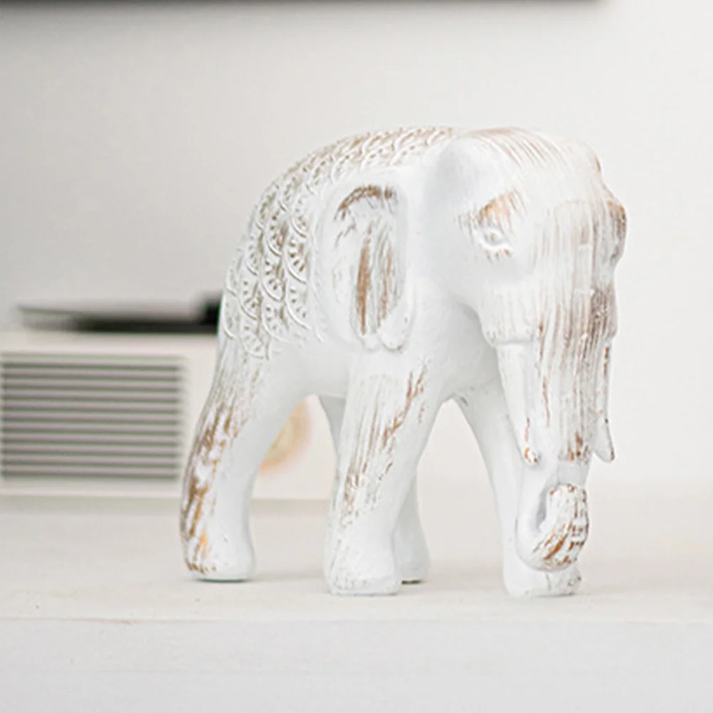 

Decorative Elephant Statue Vintage Home Resin Table Decoration Desktop Small Decorations