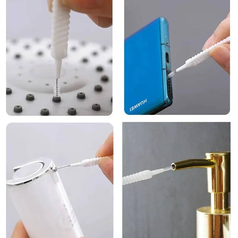 Pommeau de douche clavier téléphone portable, mini brosse à pores, outils, micro brosse en nylon, livres, petit trou, enlever la poussière, nettoyant bloqué