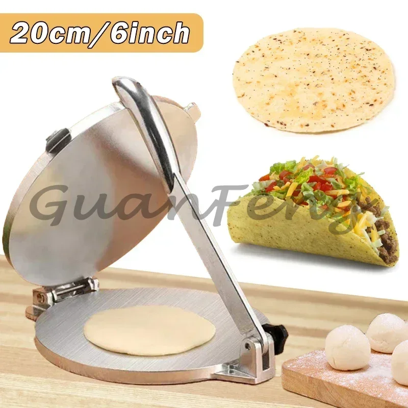 Multifunctional Stainless Steel Manual Corn Tortilla Press, Durable Eco-friendly Dough Presser for Cake & Pastry Baking Tool