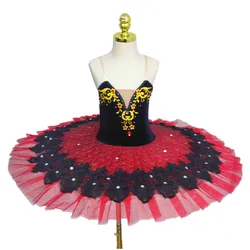 Red Black Skirt Ballet Clothes White Swan Lake Ballet Tutu Skirt For Ballerina Figure Skating Performance Belly Dance Costumes