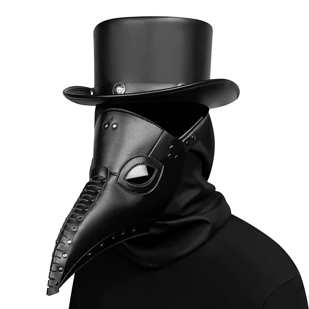 

Plague Doctor Mask Adult Steam Punks Scary PU Bird Doctor Masque Halloween Cosplay Beak Maske Prop Carnival