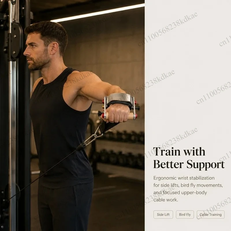 Adjustable Angle Stainless Steel Fitness Handle Ergonomic Cable Attachment For Household Shoulder And Core Muscle Training
