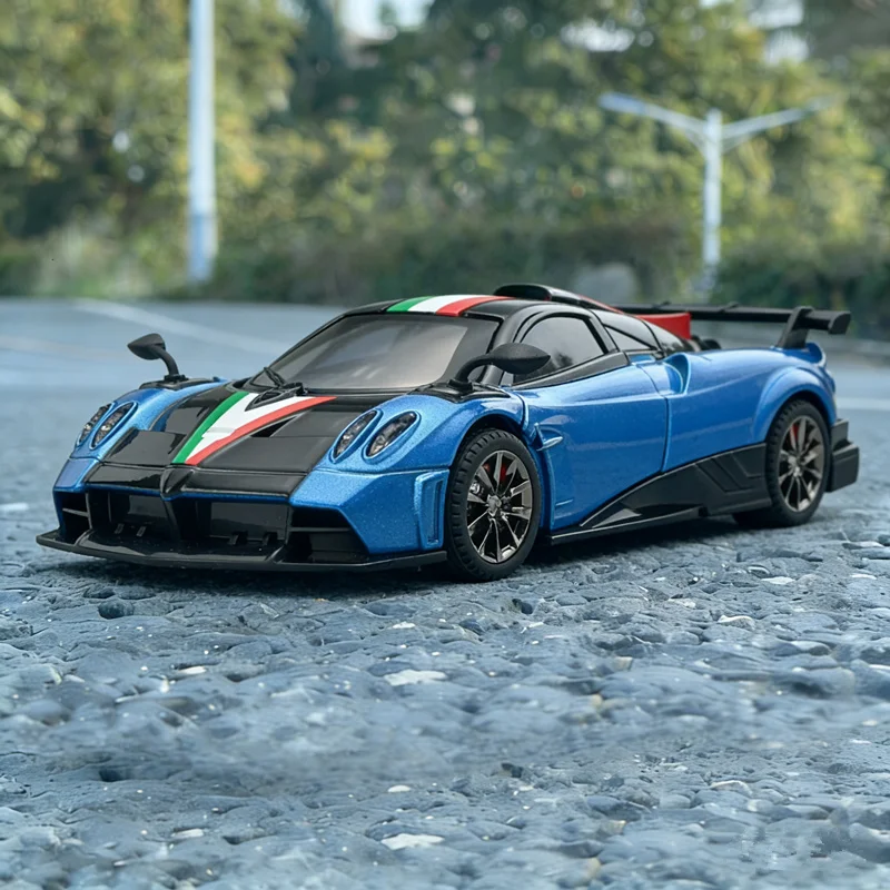 

Модель суперспортивного автомобиля Pagani Imola из сплава, масштаб 1:32, литая металлическая модель гоночного автомобиля со звуком и светом, детская игрушка, подарок