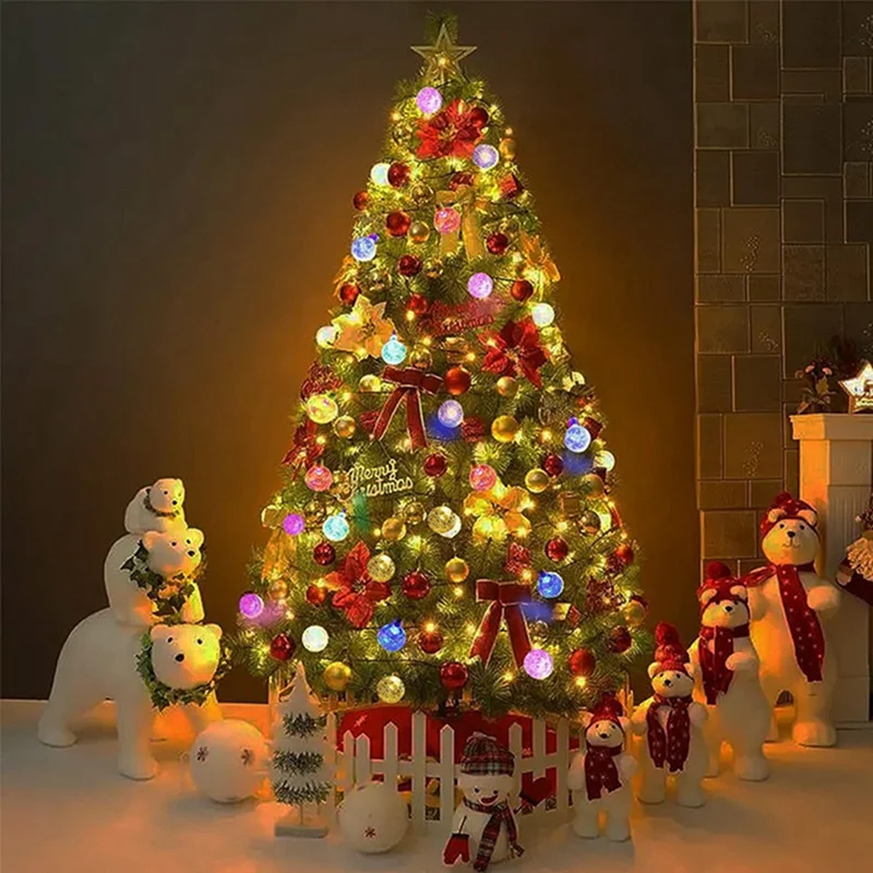 10/20/30/40Led Globe String Lights Fairy Lights Battery Operated String Lights Waterproof For Party Patio Garden Christmas Decor
