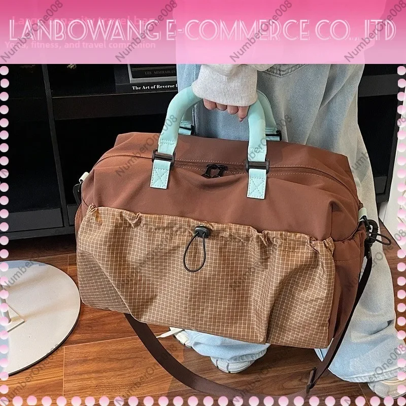 Large Capacity Satchel Travel Bag, Women's Short Trip Business Overnight Bag, Lightweight Crossbody Luggage Storage Tote
