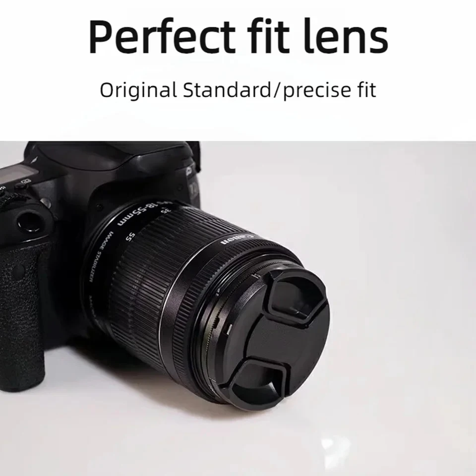 49mm 52mm 55mm 58mm 62mm 67mm Camera Lens Cap Dustproof Front Lens Cover for Canon Nikon Sony Fuji DSLR Mirrorless Accessories