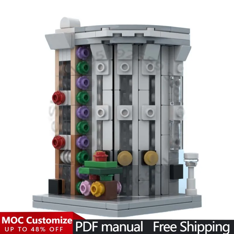 

246 PCS Modular Building Mini Birch Bank MOC Customize Modular Building Block Technology Kids Educational DIY Holiday Toy Gifts