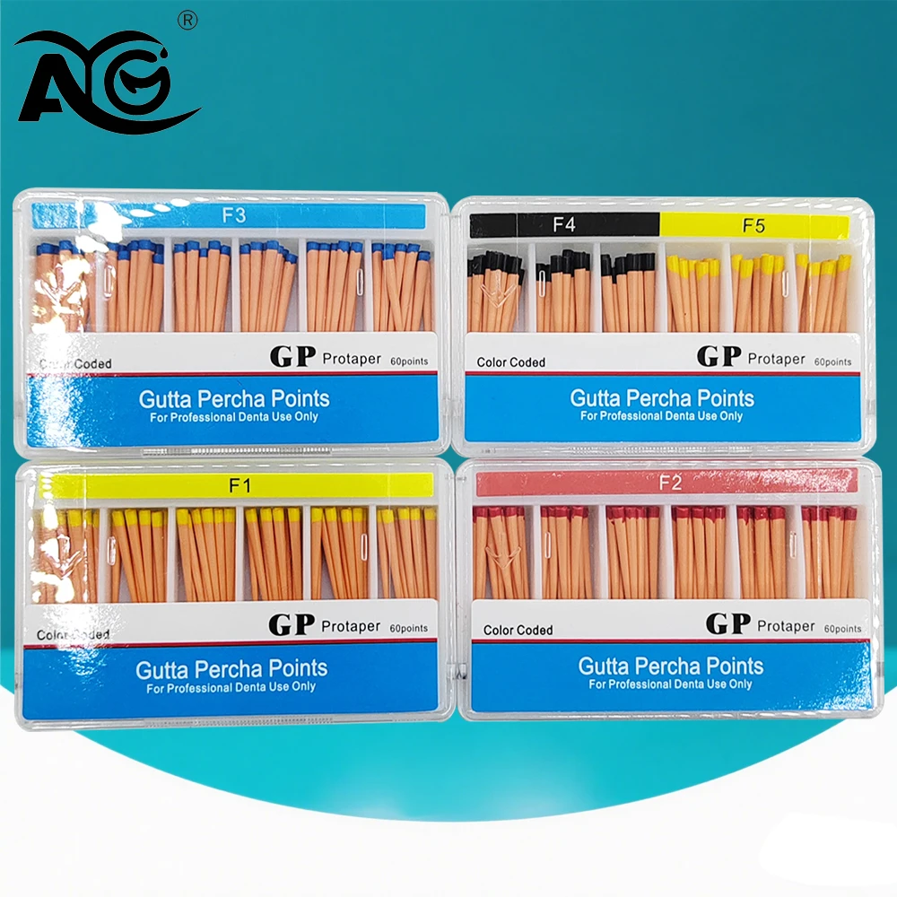 AG 10Box Стоматологические точки гуттаперчи со шкалой, эндокорневые наконечники для обтура корневых каналов, конусные стержни 0,02 0,04 0,06 Расходные материалы для стоматологии