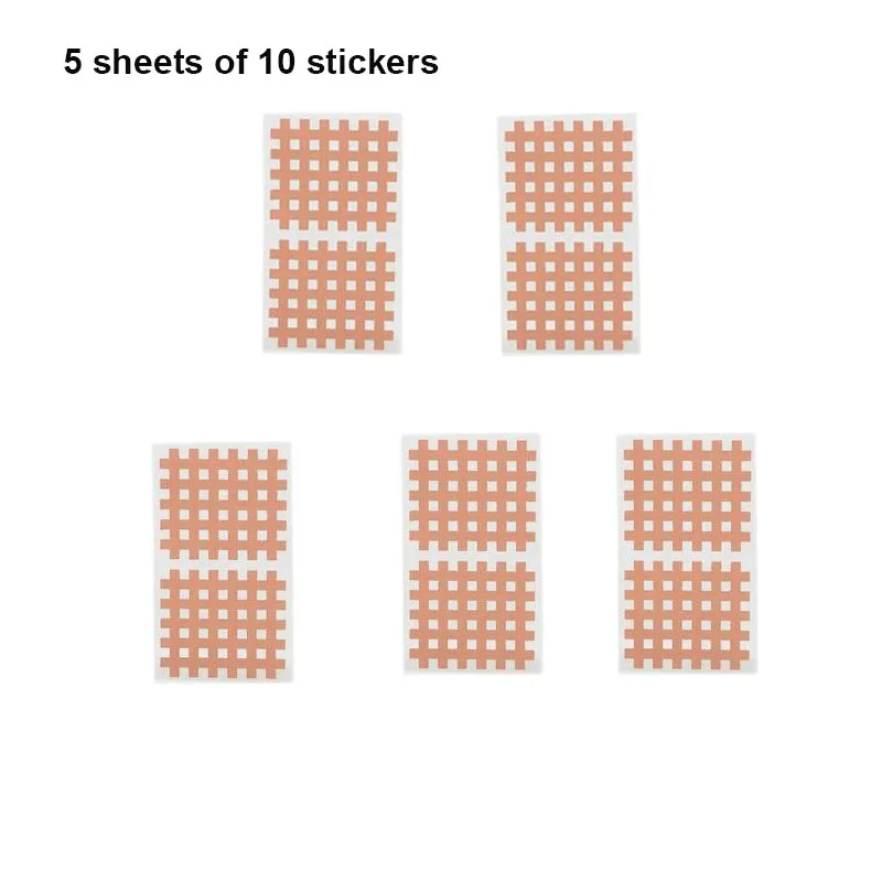 عبر علم الحركة الشريط العضلي للماء ، بقع الوخز بالإبر لاصقة قوية ، أشرطة على شكل شبكة لتخفيف الألم ، 5 أوراق