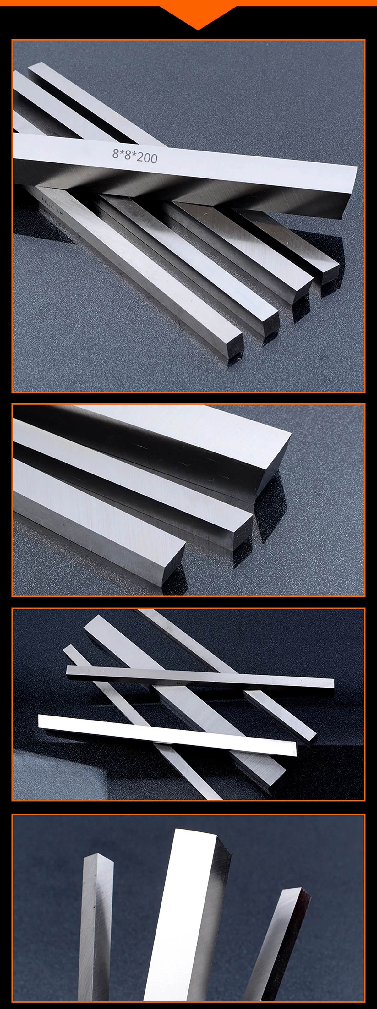1PCS HRC60-62 HSS High Speed Steel Square Turning Tools Length 200mm White Steel Bar Blade CNC Lathe Machining Tools