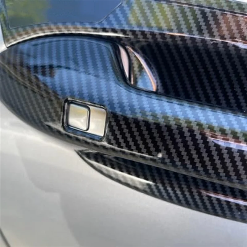 ABHY-For Hyundai Palisade 2019-2024 مقابض الأبواب الخارجية للسيارة غطاء الكسوة ملحقات ألياف الكربون ABS